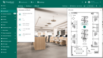 Office B plan: The floor plan also shows the devices positioned within it.