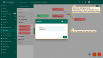 Tap on the right grey circle of "generator" node and drag this circle to the left side of "save timeseries" node. Select the "Success" link and click "Add";