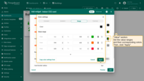 Set the value ranges and their corresponding colors for the "Value" section. Apply changes;