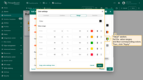 Set the value ranges and their corresponding colors for the "Value" section. Apply changes;