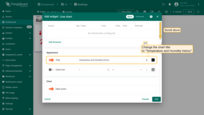 Change the chart title to "Temperature and Humidity history";