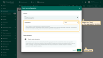 Select the "Sum" as the aggregation function. Click "Save";