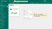 Navigate to the "Water Flow Meter" state. Right-click on the dashboard and select "Paste" to insert the copied widget on the dashboard;