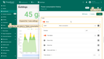 Expand the Y-axis settings. Change axis label to "Water consumption". Click "Apply" to save changes;