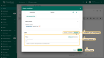 Condition type: "<b>Repeating</b>". <b>Count of events</b>: 3. Save the condition.