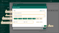 Select the schedule type: <i>Active at a specific time</i>.<br>Configure the rule to be active only on weekdays from 10:00 to 19:00. Click <b>Save</b>.
