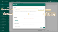 In the <b>General</b> section:<br>- Set <b>Alarm type</b> to <i>High temperature</i>.<br>- Select <b>Target entity type</b>: <i>Device</i>.<br>- Specify the <b>target device</b>: <i>Thermometer</i>.