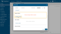 This step defines the core logic of the alarm rule.<br>Click <b>Add trigger condition</b> and configure the following parameters.