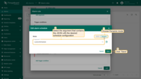 <b>Dynamic mode</b><br>. Instead of configuring the schedule manually, you can provide a JSON object through an attribute or telemetry. This is useful when the schedule needs to vary from one device to another or from one customer to another.