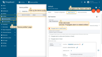 In the alarm rule settings of the device profile, tick "Propagate alarm to related entities".