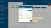 In the "Device Credentials" window, select "MQTT Basic" credential type, and specify username and password. Click "Save".