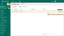Navigate to the "Dashboards" page. and open the dashboard details.