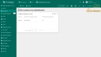 Save the dashboard;
