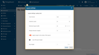 Layout settings determine the background configurations of the dashboard and how widgets will be arranged on it.