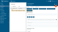 In the dashboard details, click "Delete dashboard" button;