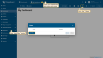 Open your dashboard, enter edit mode and click the "Filters" button in the upper right corner of the dashboard window. In the pop-up window click "Add filter" button;