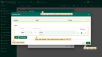 Enter key name, select key type and value type. Then add a filter that checks if the sensor model is "DHT22" and click "Add";