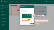 Set up both layouts in completely different ways. Set a different background for each window. And resize the window sizes in a certain percentage ratio to each other. Then save changes;