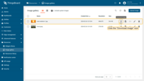 If you're using the list view of images, click the "Download image" icon next to the image name that you want to export. The image in image file format will be saved to your PC.