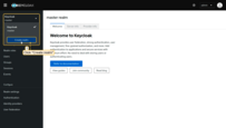 Click "Keycloak" next to the master realm, then click "Create realm" button;