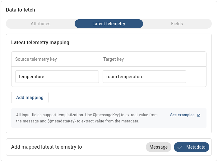 Configuration: Data to fetch example image