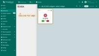 Click on the "Fan" widget to add it to the dashboard;