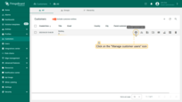 Click on the "Manage customer users" icon opposite the "Building A" customer;