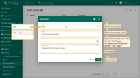 Select secret type: Text or File. Next, enter the secret's name and its text value (for the "Text" type) or upload a certificate file (for the "File" type). Then, click "Add".