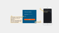 While login, on the first step the user enters the email and password. Afterward, user should enter the security code from the authenticator app.