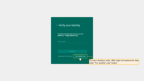 While regular login process, after email and password step click “Try another way” button;