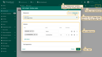 In the "Tables" widgets bundle select the "Entities table" widget. Navigate to the "Entity alias" tab. Specify the "Api Usage State" alias in the "Entity alias" field and add data key(s) in the "Columns" section that fetches statistics from an API usage. Click "Add";