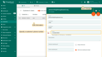 Edit the fields. For example, you can specify a customer`s phone number. After editing, save all changes;