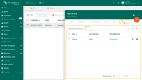 This tab displays the relationships of this device with other devices, dashboards, assets, and other entities in the ThingsBoard system.