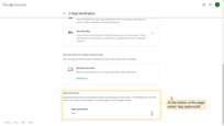 At the bottom of the page, select "App passwords";