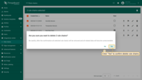 Confirm deleting rule chains in the dialog box.