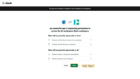 App is requesting permission to access your Slack workspace. Click "Allow";
