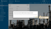 Confirm deleting the device in the dialog box;