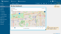 To make the widget slightly larger, simply grab the bottom right corner and drag it. Click "Save" button in the upper right corner to save the dashboard;