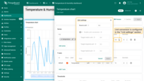Unit conversion is configured in the <b>unit settings</b> available in the <b>telemetry keys</b>, <b>Y-axis</b>, and <b>thresholds</b> configurations within the widget settings.