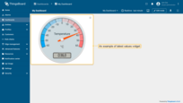 Digital Gauge displaying current temperature value.