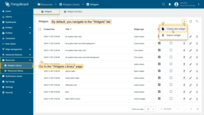 Navigate to the "Widgets Library" page using the main menu on the left. Click the "+" icon in the upper right corner of the screen, and select the "Create new widget" option from the drop-down menu;
