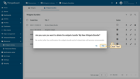 Confirm deleting the widgets bundle in the dialog box.