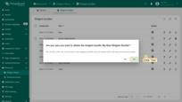 Confirm deleting the widgets bundle in the dialog box.