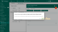 Confirm deleting the widgets bundle in the dialog box.