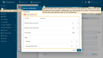Enable the "Show separate axis" option to display a separate axis for this data key. For this axis, you can set your own title, minimum and maximum values of the scale, specify the number of decimal places, and the step size between ticks on the vertical axis.