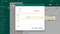Go to the "Behavior" section and click the "On click" action field to define the action instead of the default "Do nothing".