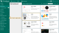 Select a "Cards" widget bundle;
